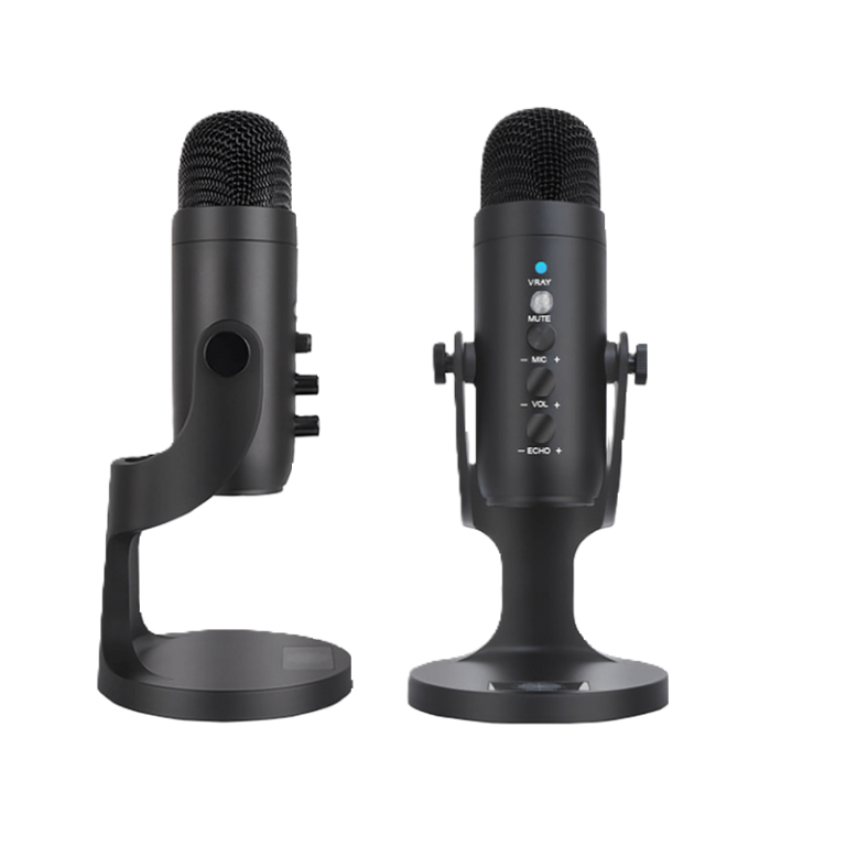 Micro Téléphone VoiceVlog Pro profil et face