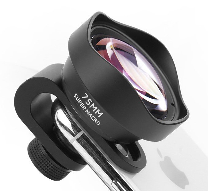 Objectif Macro Vision X10 sur Iphone gros plan