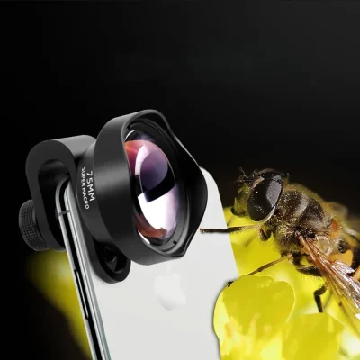 Objectif Macro X10 pour Smartphone photo d'une Abeille