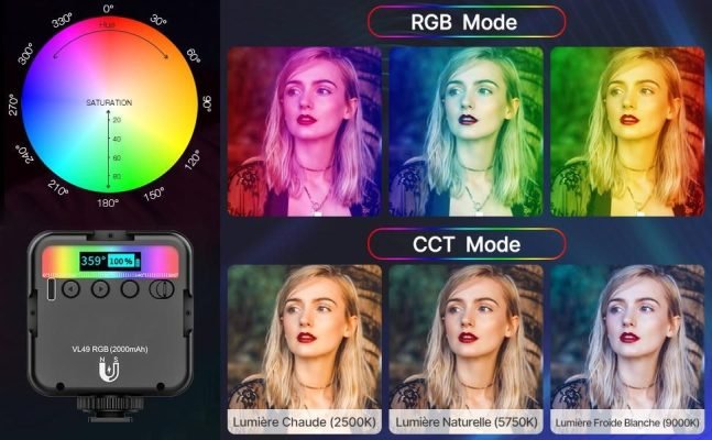 Lumière téléphone VL49 Color couleur mode