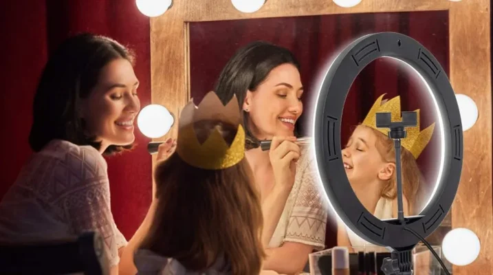 Trépied téléphone led160 illustration coulisse