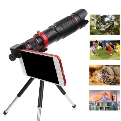 Téléobjectif ZoomVision Pro X36 avec Iphone SE3 sur son trépied