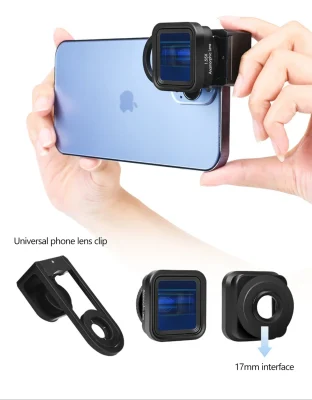 Objectif Anamorphique 1:55 compatible avec la plupart des smartphones