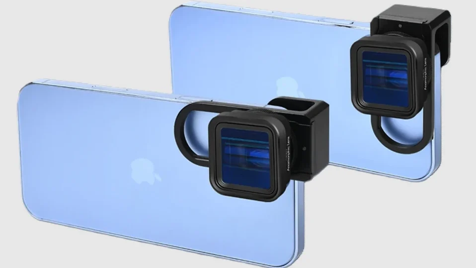 Optique Anamorphique pour Mobiles double fixation