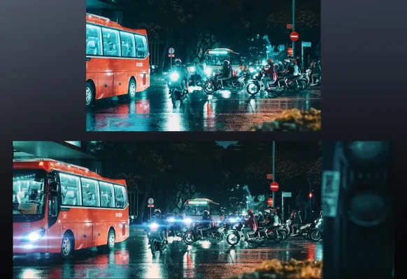 Objectif Anamorphique 1:55 pour smartphone filmant de nuit