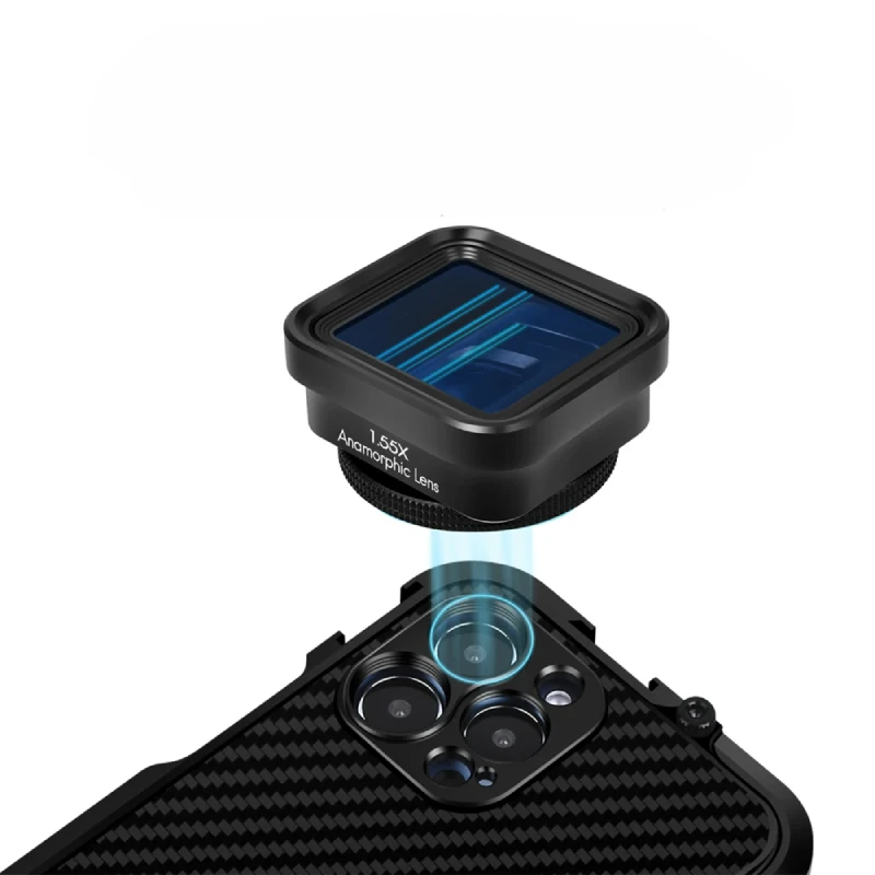 Objectif Anamorphique 1:55 pour smartphone fixation