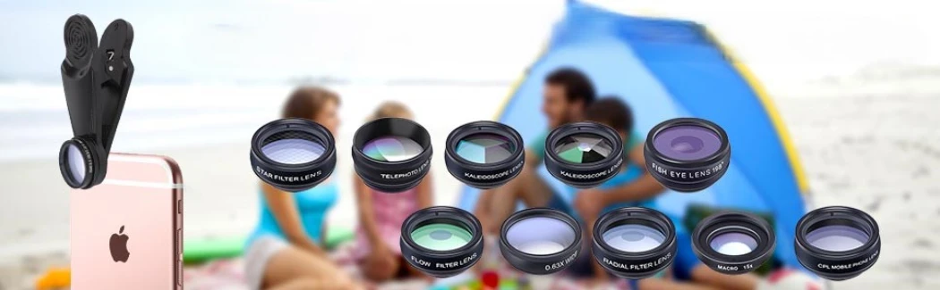 Kit Objectifs Easy 10 en 1 pour Smartphone paysage sur une plage