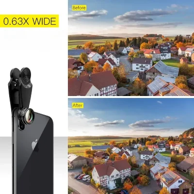 Lentille Grand Angle du Kit Objectifs Easy 10 en 1 pour Smartpho