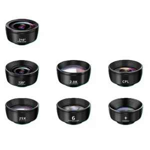 Kit d'objectifs 7 en 1 pour smartphone
