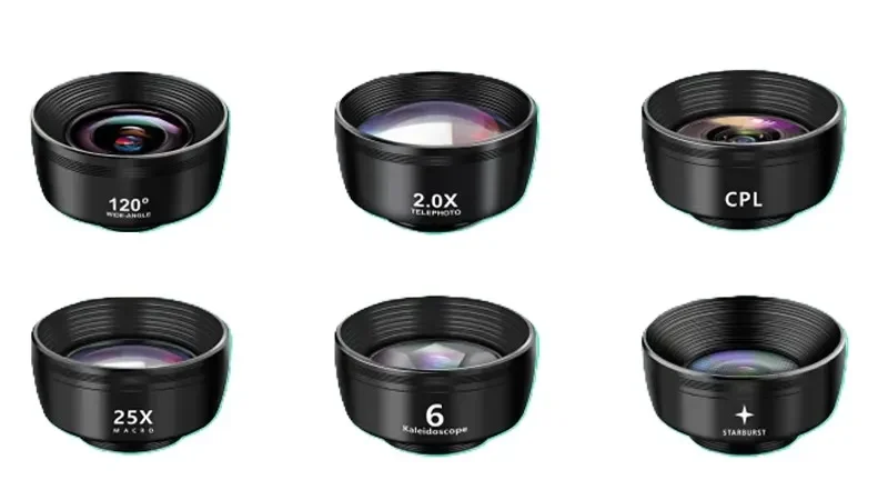 Kit d'objectifs 7 en 1 pour smartphone