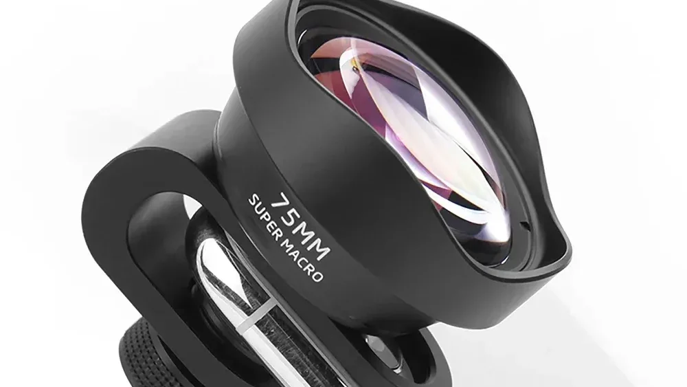 Objectif Macro X10 pour Smartphone pour iphone vue de profil