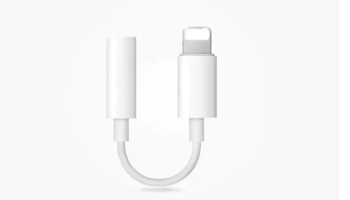 Adaptateur Audio lightning vers mini Jack 3,5 blanc